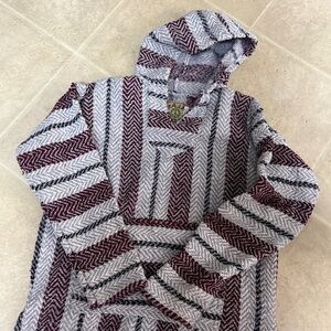 Authentic Baja Boho Mexican pullover hoodie. Size small
